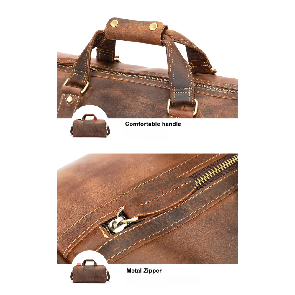 Weekender Travel Leather Duffle Bag | BEAUFORT