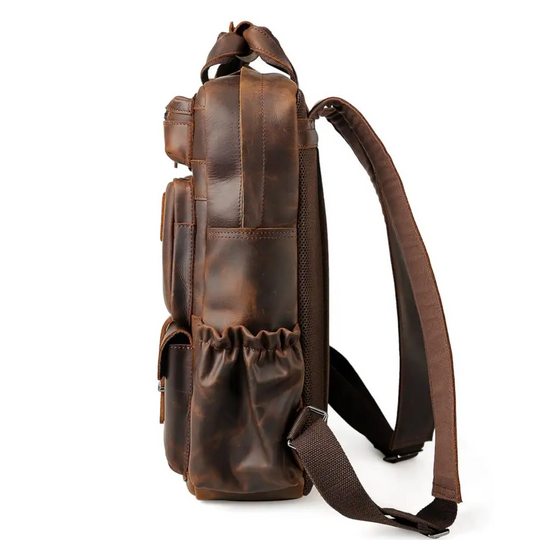 Leather Laptop Backpack | DAVOS