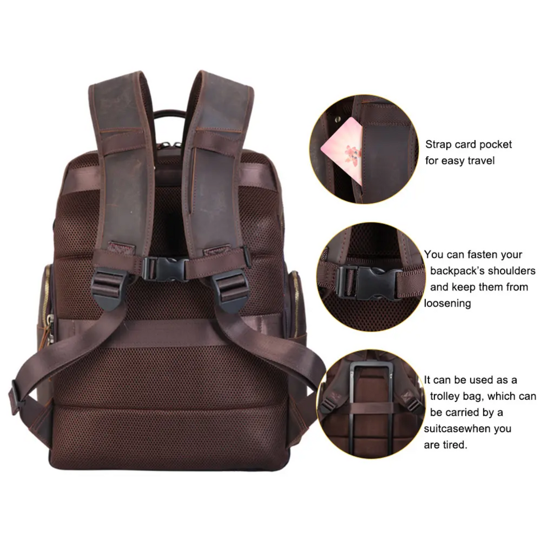 Large Capacity Leather Backpack | PROVO