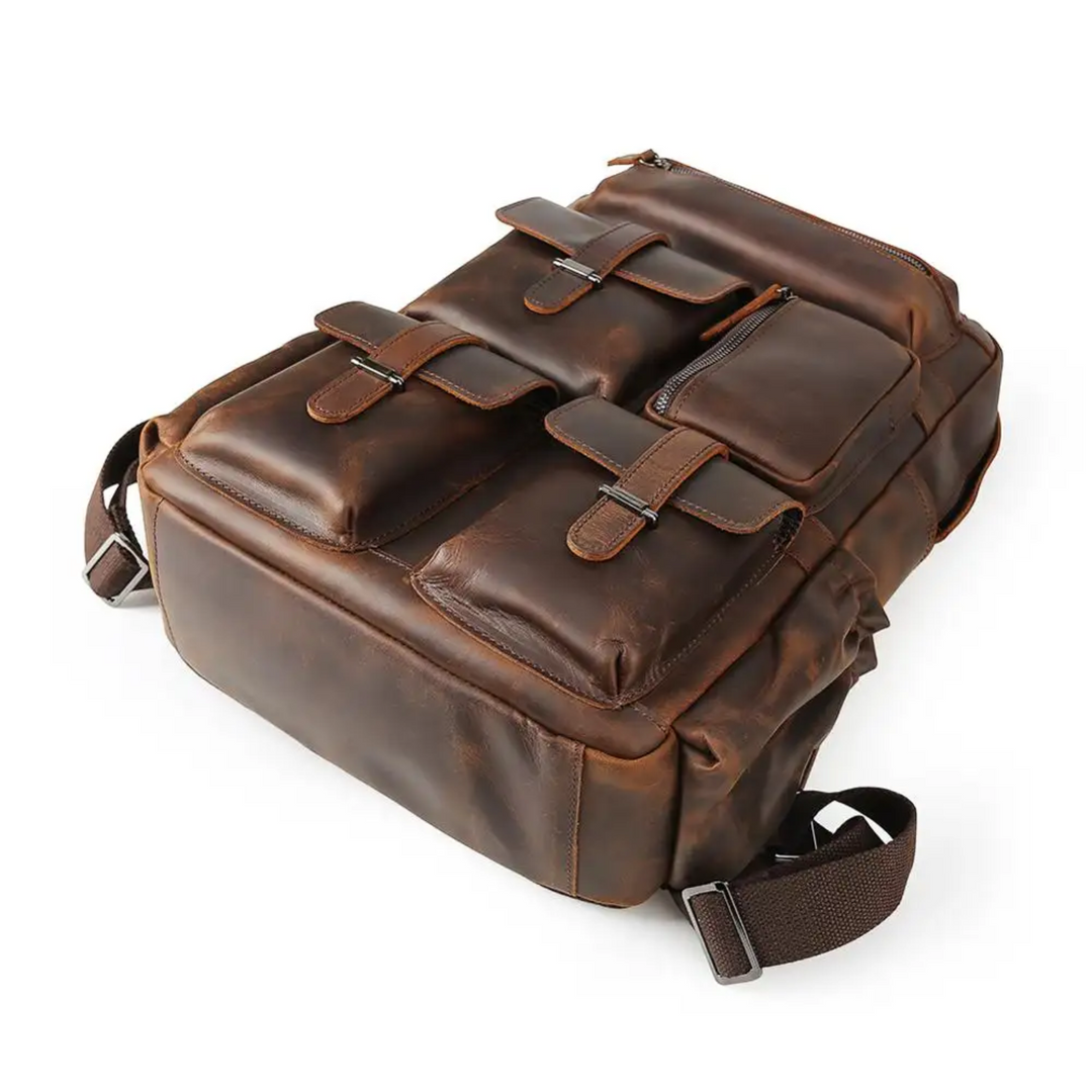 Leather Laptop Backpack | DAVOS