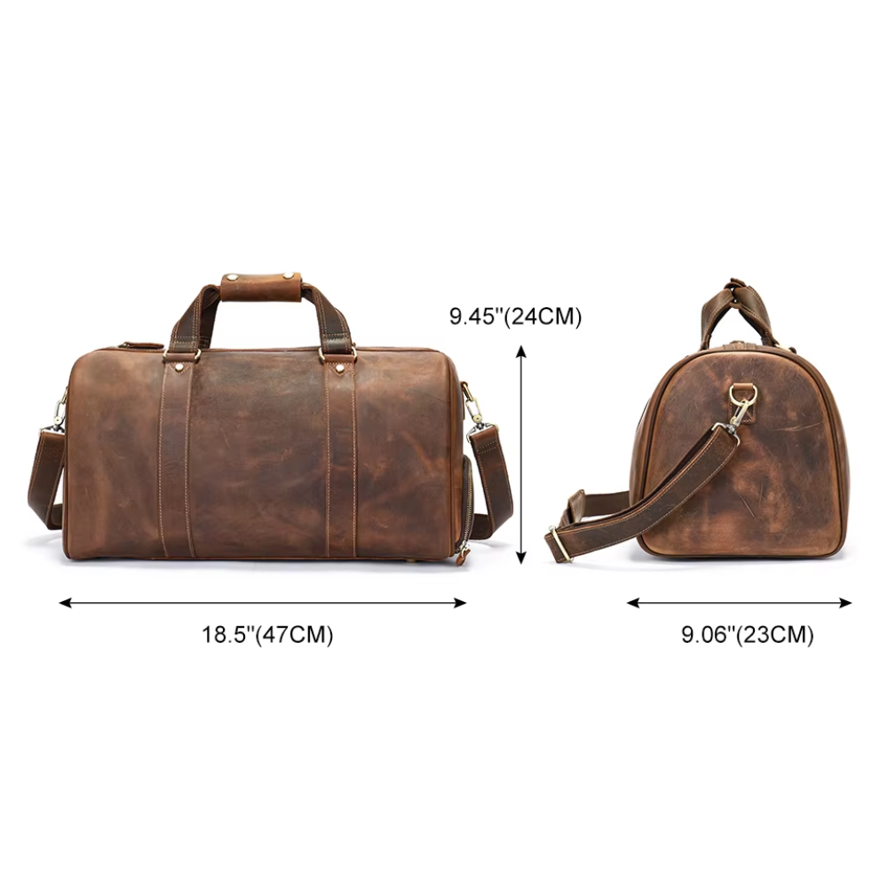 Weekender Travel Leather Duffle Bag | BEAUFORT