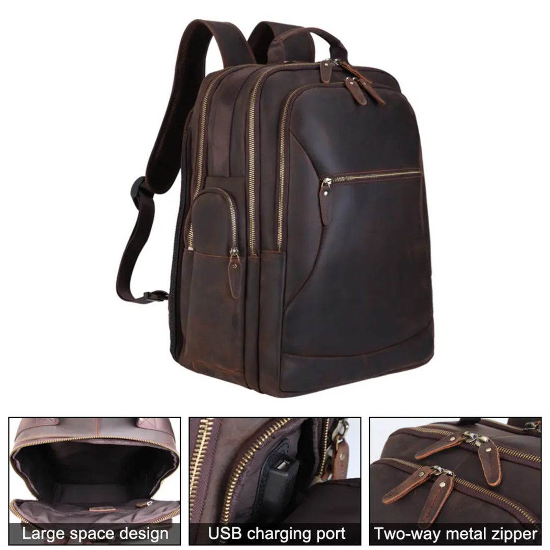 Large Capacity Leather Backpack | PROVO