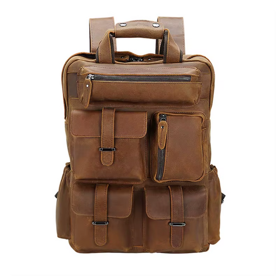 Leather Laptop Backpack | DAVOS