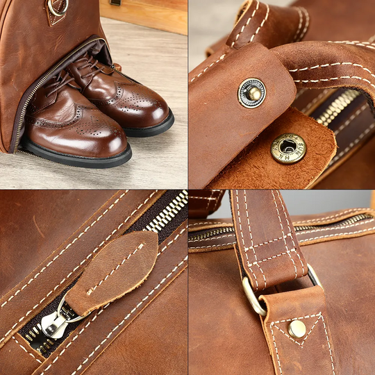 Weekender Travel Leather Duffle Bag | BEAUFORT