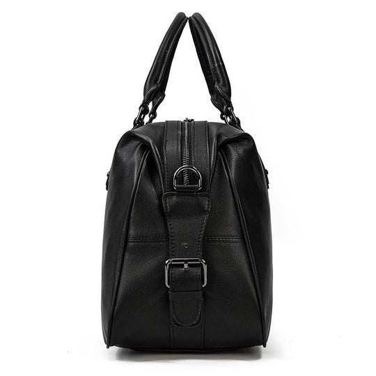 Black Leather Holdall | AALBORG