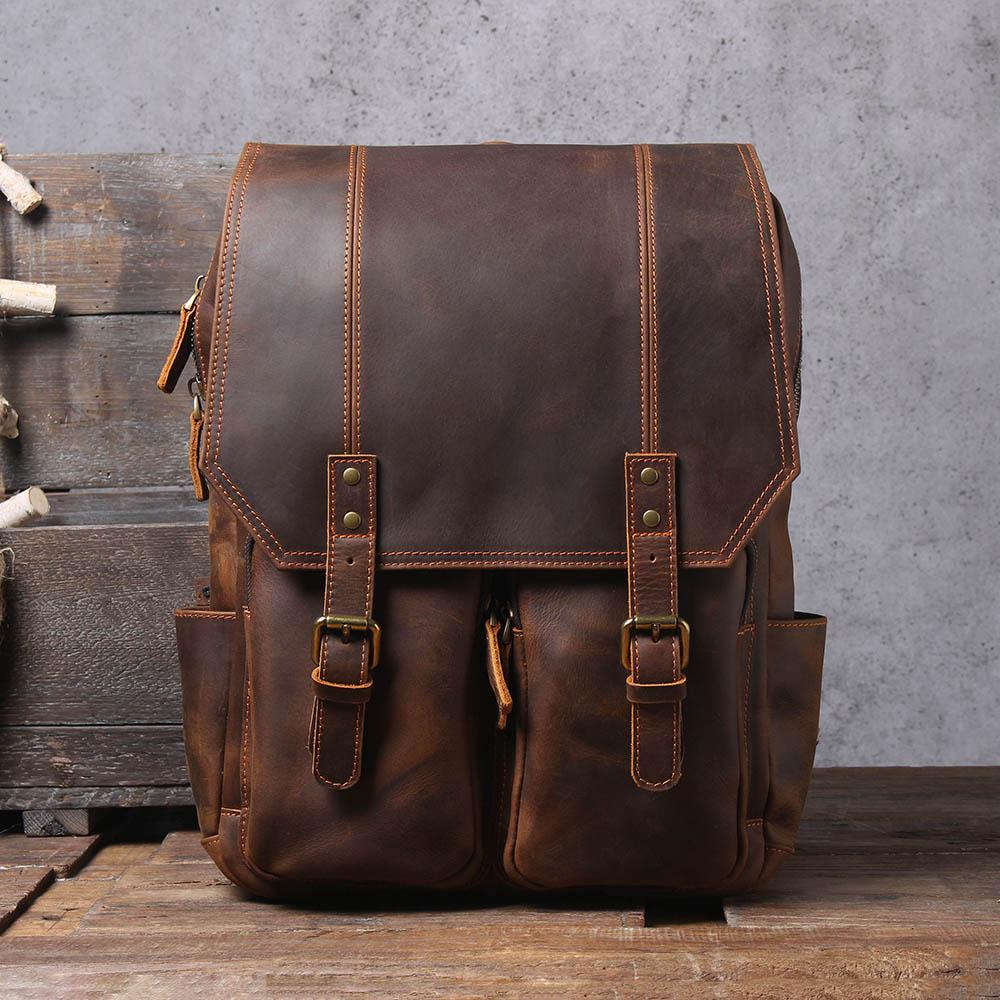 Brown Leather Rucksack | BIEFELD