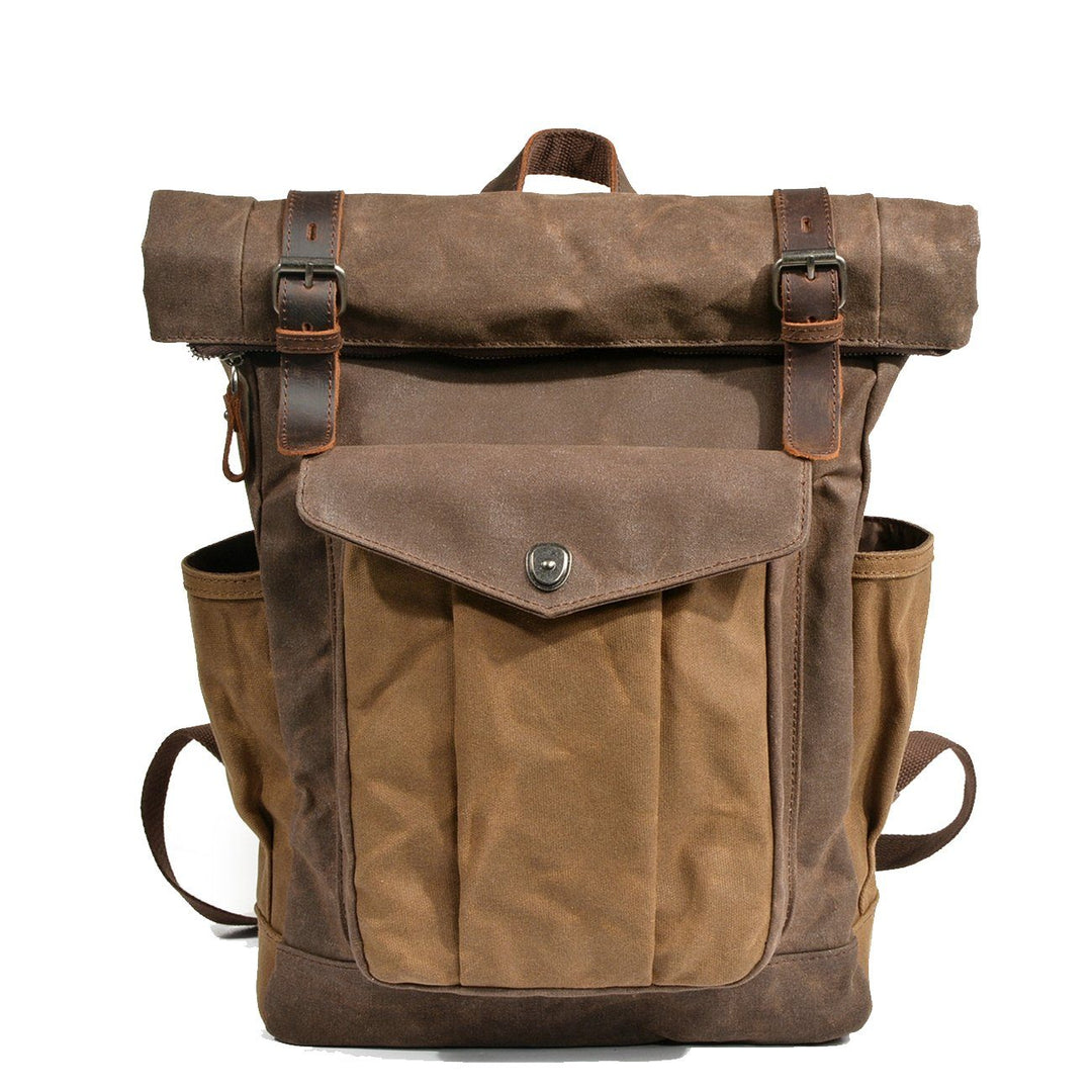 Waxed Canvas Roll Top Backpack | MARSEILLE