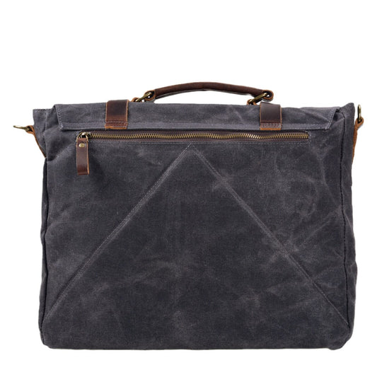 Canvas and Leather Messenger Bag | BRUGES