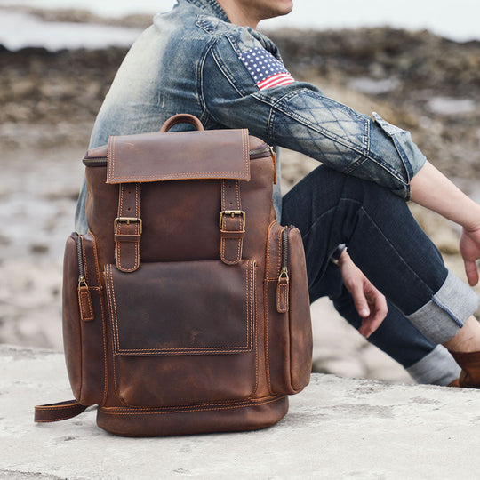 Leather Laptop Backpack | KALMAR