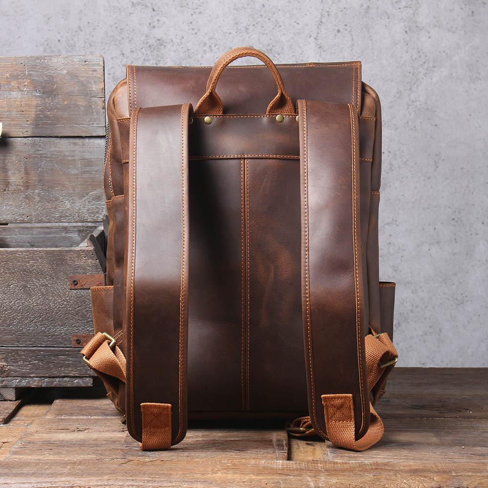 Brown Leather Rucksack | BIEFELD