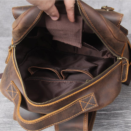 Tan Leather Backpack | MORITZ