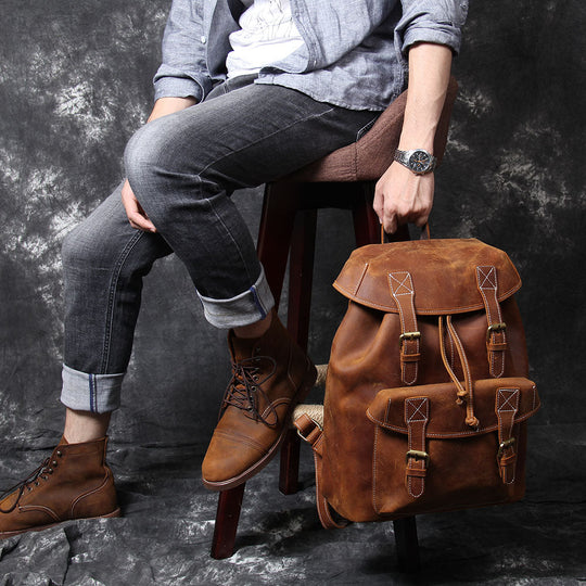 Leather Knapsack | CADIZ