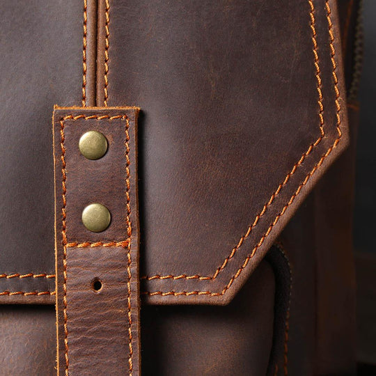 Brown Leather Rucksack | BIEFELD