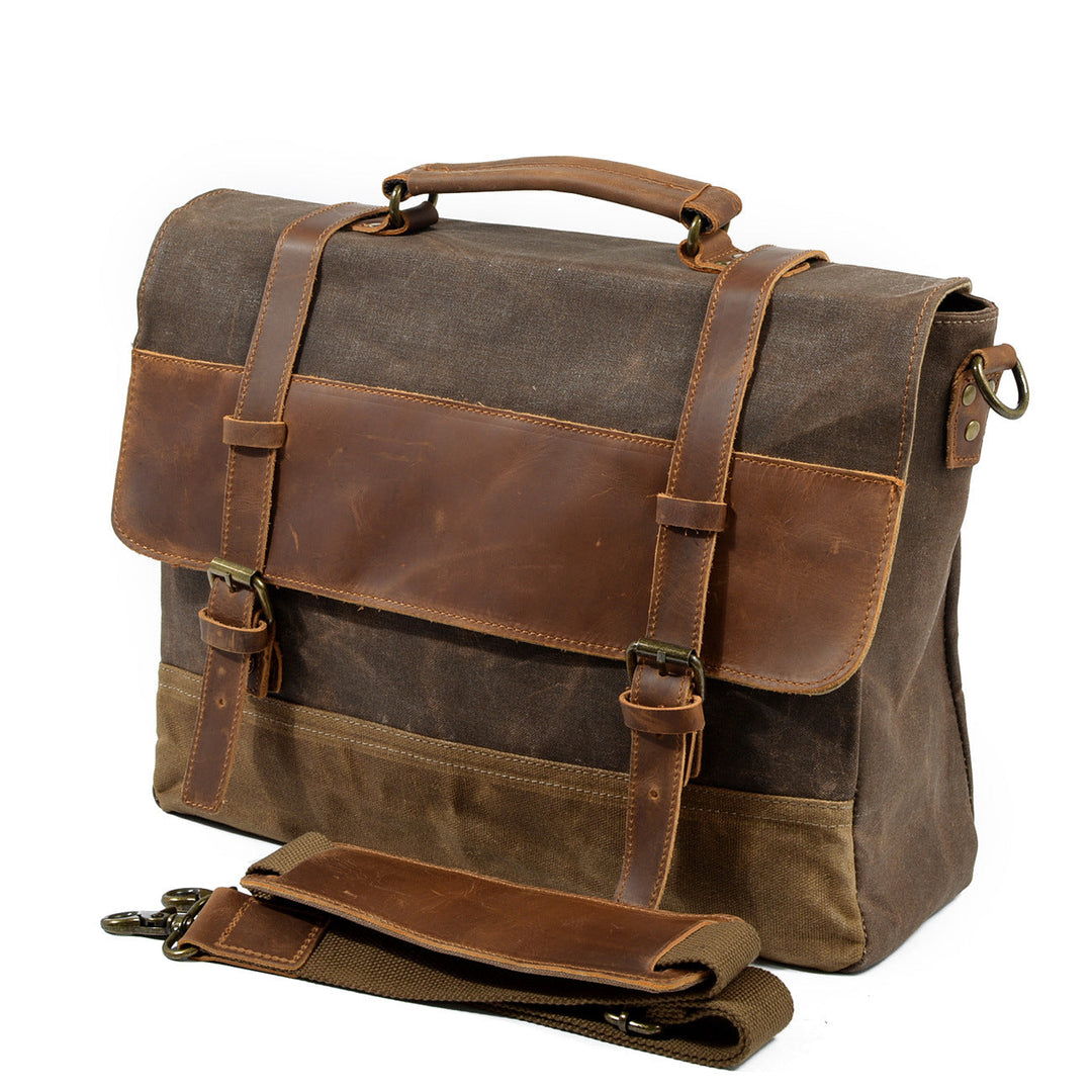 Waxed Canvas Messenger Bag | MOKALO