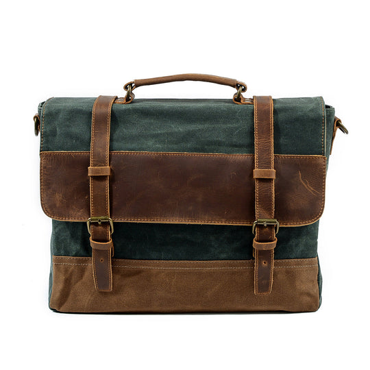 Waxed Canvas Messenger Bag | MOKALO