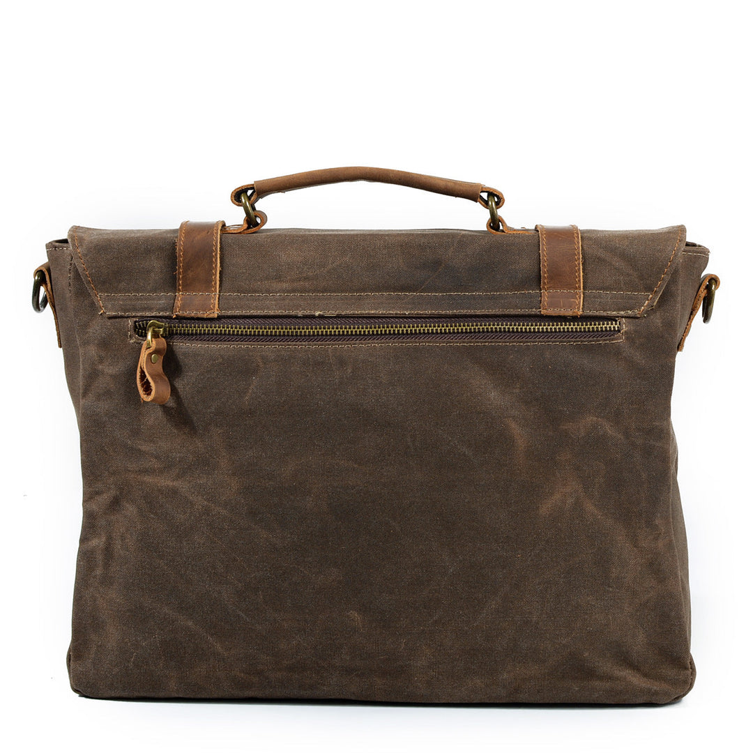 Waxed Canvas Messenger Bag | MOKALO